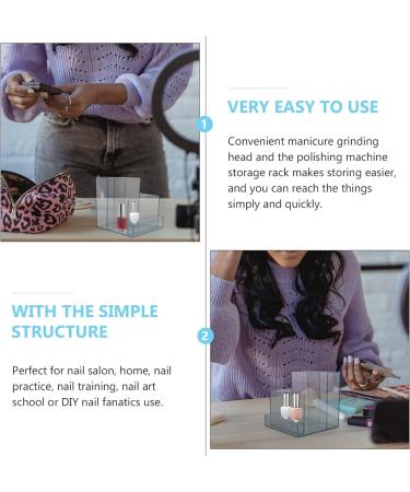 POPETPOP 3 Pcs Storage Rack Polisher Organizer Nail Drill Machine Nail Drill Organizer Grinding Head Storage Rack Nail Tech Desk Organiser Nail Stand Bracket Box Nail Polish Plastic 10.3x9.7cmx3pcs Bluex3pcs - Buy Online on GoSupps.com