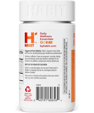 Buy Habit Energy Supplement 2 Pack - Boost Energy Focus & Alertness | Vegan Non-GMO Natural Caffeine - Buy Online on GoSupps.com