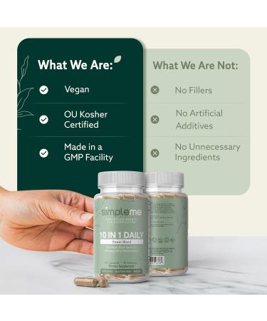 Burdock Root Organic and Bladderwrack 10 in 1 Immunity Booster Power Blend with Irish Sea Moss Ashwagandha and Black Seed Supplement for Men and Women Seamoss Pills Herbal Vegan - 60 Capsules - Buy Online on GoSupps.com