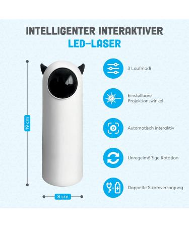 Interactive Cat Toys with Laser Projections - Adjustable Speed for Active Play | Promote Physical & Intellectual Engagement - Buy Online on GoSupps.com