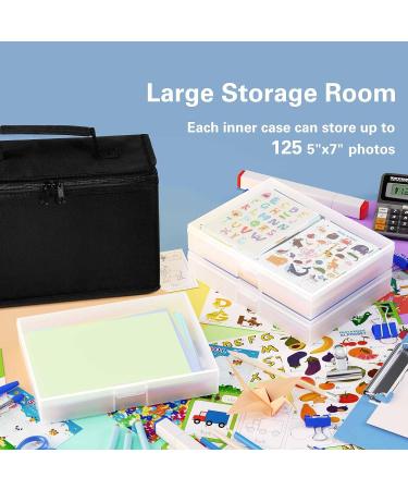Barhon 5x7 Photo Storage Boxes - Extra Large Capacity, 1000 Pictures, Lightproof Zipper Bag, Seed Organizer with Handle - Buy Online on GoSupps.com
