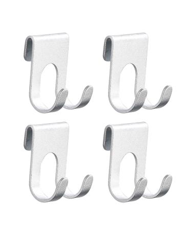 Sunerlory shaver holder 4 pieces of silver razor holder shower without drilling self -adhesive hook room aluminum razor holder hook for house kitchen bathroom office (silver)