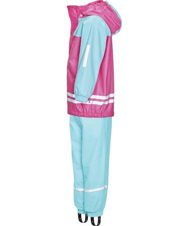 Playshoes Unisex Kid's Rain Suit with Fleece Lining - Waterproof Mud Suit 98 Turquoise - Buy Online on GoSupps.com