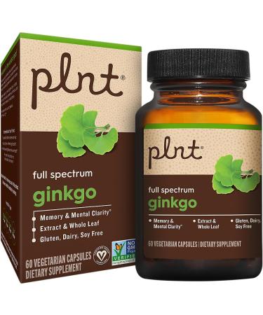 plnt Gingko Full Spectrum Supports Memory & Mental Clarity (60 Vegetarian Capsules)