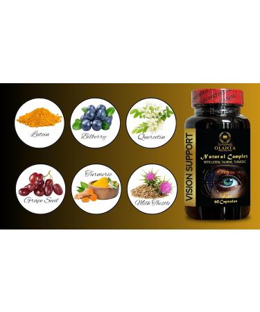 eye vitamins for seniors - VISION SUPPORT NATURAL COMPLEX - milk thistle extract Healthy Vision and Eye Function Support Vision Antioxidants Bilberry & Zinc - 1 Bottle 60 Capsules - Buy Online on GoSupps.com