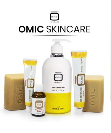 Omic Brightening Body Lotion 500 ml Formulated to fade dark spots lightening properties with Alpha Arbutin Complex - Buy Online on GoSupps.com