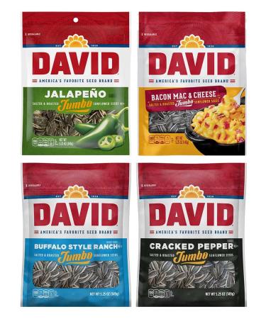 Sunflower Seeds Variety Pack 4 Exciting Flavors 5.25 Ounce Each 1 Bag per Flavor 4 Exciting 5.25 Ounce (Pack of 4)