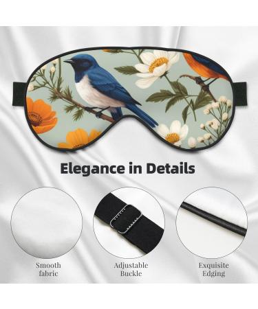 Soft Garden Blossoming Wildflowers Eye Mask | Adjustable Breathable Light Blocking Double-Sided Sleep Mask for Comfortable Rest - Buy Online on GoSupps.com