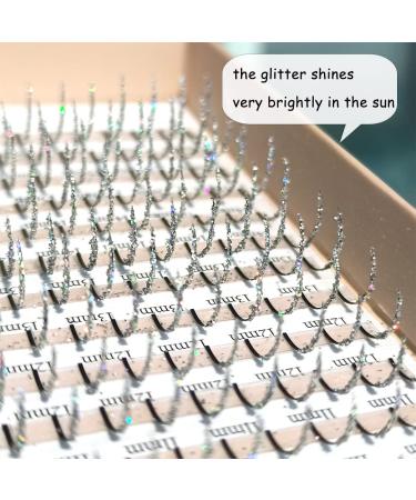 FQNing Glitter Silver Spike Lash Extensions 11mm-16mm - Perfect for Daily Wear, Parties & Weddings - Buy Online on GoSupps.com