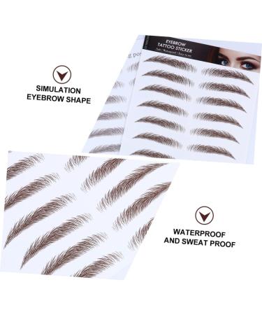 FRCOLOR 12 Pcs Eyebrow Stickers Makeup Stickers False Eyebrows 6d Hair-like Eyebrows Stickers Applique 3d - Buy Online on GoSupps.com