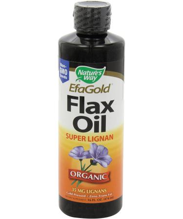 Nature's Way Organic Flax Oil  Super Lignan  16 Ounce 16 Fl Oz (480 ml) - Buy Online on GoSupps.com