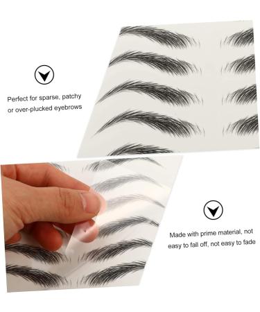 Baluue 12 Sheets Waterproof Eyebrow Stickers Eyebrow Fake Eyebrow Stickers Brow Eyebrow Transfer Stickers 6d Hair-like Eyebrows Stickers Makeup Brow Sticker 21x14.8cmx3pcs Blackx3pcs - Buy Online on GoSupps.com