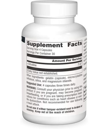 Source Naturals L-Citrulline 500 mg - 120 Capsules for Enhanced Performance - Buy Online on GoSupps.com