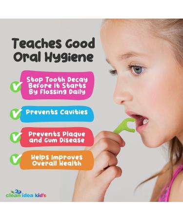 Kids EcoFlosser Picks - 200 Count | Eco-Friendly Dental Flossers for Kids & Toddlers - Easy Teeth Cleaning - Buy Online on GoSupps.com