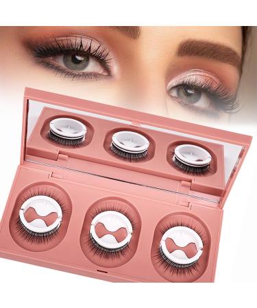 Lash Buddly Self-Adhesive Eyelashes Reusable No Glue or Eyeliner Needed Faux Mink Lashes 48H Strong Hold No Sticky Residue Fluffy and are Very Natural W02