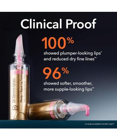 Dr Dennis Gross DermInfusions Plump + Repair Tinted Lip Treatment Beige - Visibly Plumps & Defines Lips with Hyaluronic Acid & Peptides - Repairs Moisture Barrier - 4 mL Beige 4 ml - Buy Online on GoSupps.com