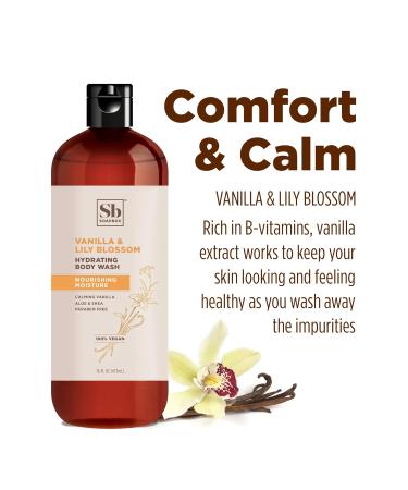 Soapbox Vanilla & Lily Blossom Body Wash 16oz (Pack of 3) - Moisturizing Cleanser with Aloe Vera & Shea Butter | Paraben, Gluten, Silicone Free - Vegan & Cruelty-Free - Buy Online on GoSupps.com