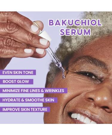 Bakuchiol Face Serum 100% Plant-Based Retinol Alternative | Anti-Aging Pore Refining Hydrating Serum for Fine Lines Wrinkles & Uneven Texture Vegan Organic Non-Greasy - Buy Online on GoSupps.com