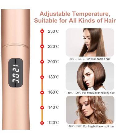 2 in 1 Travel Hair Straightener & Curling Iron - Ceramic Waves LCD Display - Perfect for Long & Short Hair - International Shipping - Buy Online on GoSupps.com