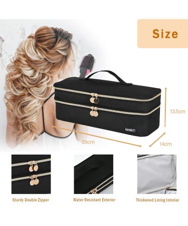 Double-Layer Travel Carrying Case for Revlon One-Step Hair Dryer Brush - Portable Storage Organizer Bag for Shark FlexStyle Attachment - Black (Bag Only) - Buy Online on GoSupps.com