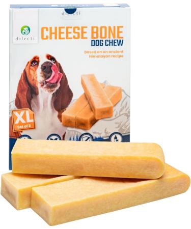 Natural Cheese Chewing Bones for Dogs - Durable Tasty XL 3-Pack | Long-Lasting Chews - Buy Online on GoSupps.com