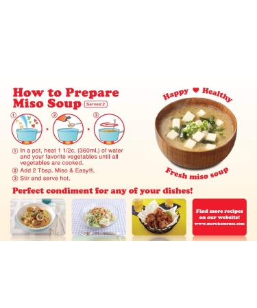 Marukome Miso & Easy Original 13.8 oz (Pack of 6) - Authentic Japanese Miso Paste - Buy Online on GoSupps.com