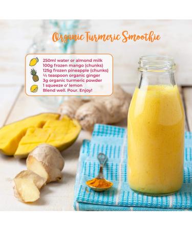 Organic Turmeric Powder 250g - Soil Association Certified Pure Curcumin Root Powder for Sauces, Soups, Curry, Meat, and Vegetables by TheHealthyTree Company - Buy Online on GoSupps.com