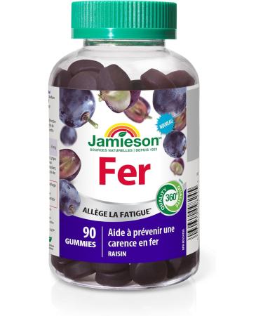 Jamieson Iron Gummies Grape Flavour 90 Count Helps to Prevent Iron Deficiency & Magnesium Gummies - Cranberry Grape Flavour 60 Count (Pack of 1) SUPPLEMENT + SUPPLEMENT 9204 - Buy Online on GoSupps.com