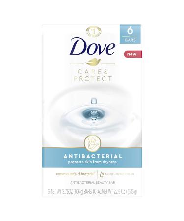 Dove Beauty Bar For All Skin Types Antibacterial Protects from Skin Dryness 3.75 oz 6 Bars Fragranced 3.75 Ounce (Pack of 6)