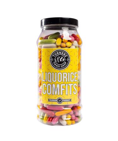 Liquorice Comfits - 750g by Turners Sweet Shop Traditional Retro Gift Jar Classic Original Pick & Mix Sweets Quality Confectionary Fantastic Gifts for Him Her or Them