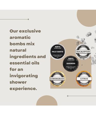 RUDY's Palo Santo Shower Bombs - Aromatherapy Shower Steamers with Natural Ingredients & Essential Oils (5 Count) - Buy Online on GoSupps.com