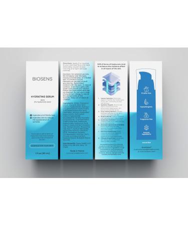 2% Hyaluronic Acid Hydrating Serum Deep Moisture Improves Skin Elasticity Repairs Skin Barrier Reduces Fine Lines Airless Pump 1 fl oz Hydrating Hyaluronic Acid - Buy Online on GoSupps.com