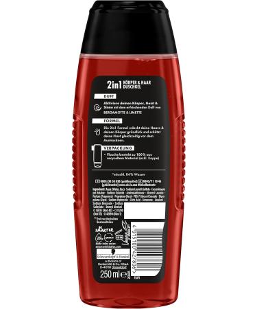 Fa Men 2-in-1 Body & Hair Shower Gel Attraction Force with Refreshing Fragrance of Bergamot & Lime 250 ml - Buy Online on GoSupps.com