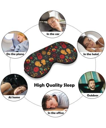 Colorful Sport Pattern Sleep Mask | Adjustable Eye Cover for Sleeping | Blocks Light for Night Travel Nap | Men Women - Buy Online on GoSupps.com