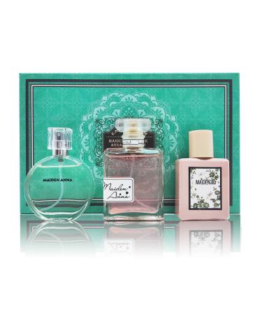 Perfumes for Women 3-Piece Fragrance Minis Pack Set Cologne for Woman Vanilla Lemon Jasmine Notes Individually Travels-Size 30ml and 50ml Eau De Toilette