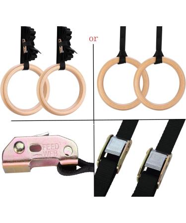 Yimidear Wood Olympic Rings Gymnastic Rings for Strength Training - 2.8 cm - Buy Online on GoSupps.com