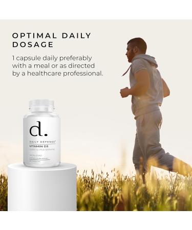 Daily Defense Immune Defense Supplements Vitamin D3 5000 IU for Heart Health Daily Immune Support Mental Clarity & Muscle Function - 90 Vitamin D Supplements - Buy Online on GoSupps.com