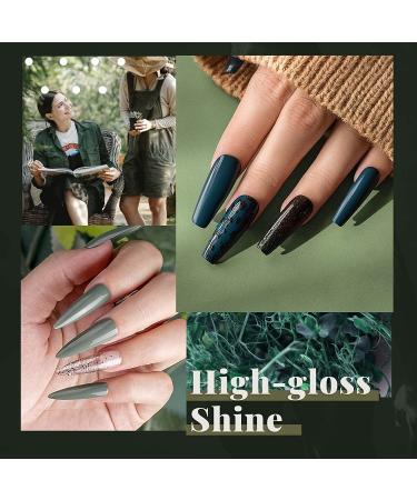 Beetles Blue Green Gel Nail Polish Set - 6 Colors Kit for DIY Home Manicure - Misty Gray, Dark Green, Baby Blue Soak Off Gel Polish - Halloween Nails - LED Nail Lamp Included - Perfect Gift for Women - Buy Online on GoSupps.com