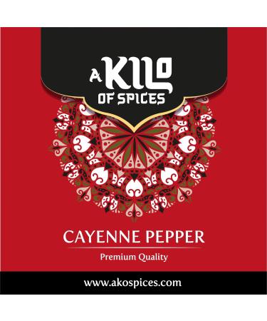 Cayenne Pepper Powder 1 KG - Hottest All Purpose Seasoning - Ground Chilli Taco Spice - Premium Quality Vegan Seasoning - Buy Online on GoSupps.com