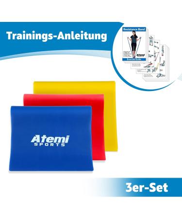 Resistance Tapes 3-Series Set | 2m Fitness Band Set for Training & Physiotherapy | Gymnastics Bands for Muscle Building & Fitness | Durable Resistance Bands for Home Workout - Buy Online on GoSupps.com