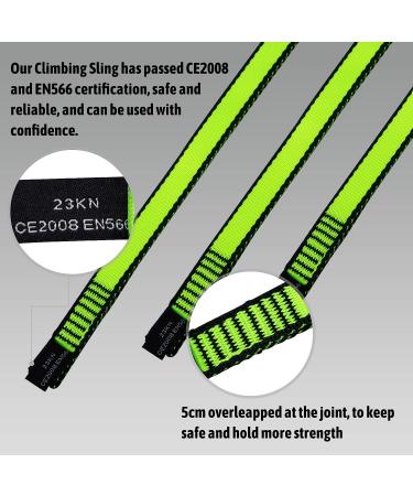 KIKIGOAL 18MM Nylon Climbing Sling Runner 23KN CE2008/EN566 - 60CM/24 Inch 3pcs Grey - Buy Online on GoSupps.com