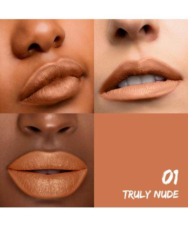 Sante Natural Cosmetics Matte Lipstick 01 Truly Nude - Organic Cocoa Butter Intensive Color Matt Effect - 3 Pieces (4.5g) - Buy Online on GoSupps.com