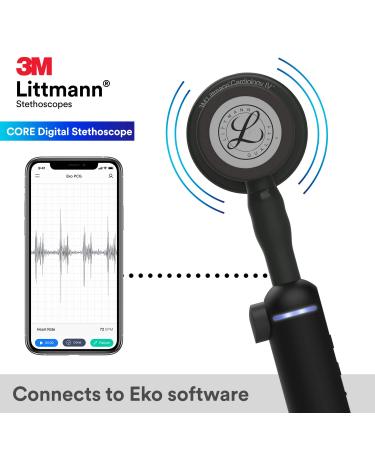 3M Littmann CORE Digital Stethoscope Black 69 cm 8490 - Single Black Chestpiece - Buy Online on GoSupps.com