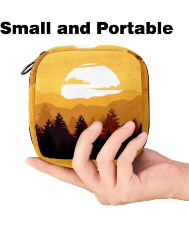 Artistic Unique Sunset Women's Standing Pocket Large Menstrual Cup Cylinder with Zipper & Periodic Inserts | Multi-Colored Bags Panty Liners & Tampons for Girls & Women - Buy Online on GoSupps.com