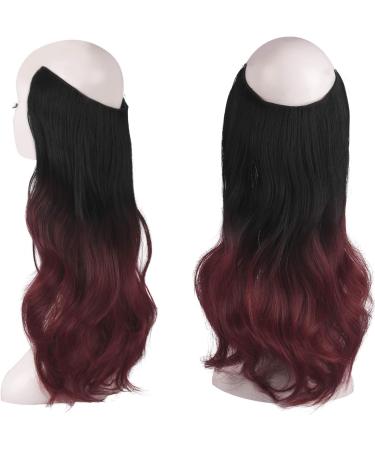 Feshfen Secrets 46cm Long Wavy Hair Extensions | Invisible Synthetic Hairpiece | Pale Ash Blonde Ombre 1BT118# | Shop Now - Buy Online on GoSupps.com