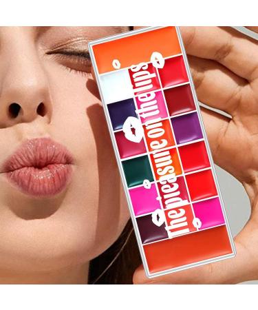 Lip Gloss Palette 20 Shades of Blush - Sweat-Resistant Smudge-Proof Tinted Blush for Evening Wedding Date - Buy Online on GoSupps.com