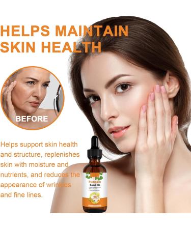 Pumpkin Seed Oil for Hair - Pumpkin Seed Oil - 100% Pure Pumpkin Seed Oil Cold Pressed for Skin Face Hair Care Eyebrow and Eyelash - Repairing Dry Damaged Hair - 60ml (2) - Buy Online on GoSupps.com