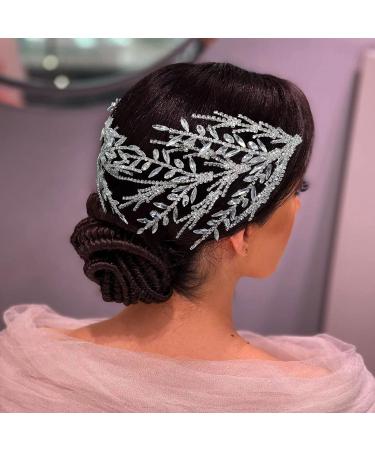 WONRLUA Rhinestone Bridal Headband - Silver Wedding Hair Accessories for Brides - Buy Online on GoSupps.com