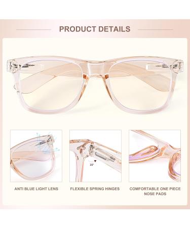 Abejojo Oversize Reading Glasses for Women | Blue Light Blocking | Spring Hinge | UV Protection | Anti-Glare | 1.0 Diopters - Buy Online on GoSupps.com