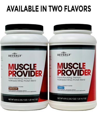 Beverly International Muscle Provider 28 Servings Vanilla. Super-Fast-Absorbing Whey Protein Powder for Recovery Lean Muscle. Fills Your Muscles not Your Stomach. Tastes Like Ice Cream - Buy Online on GoSupps.com